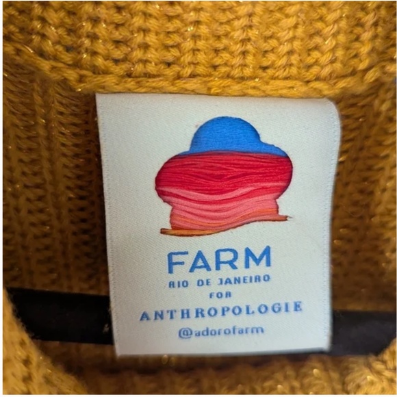 Farm Rio for Anthropologie Boldly Striped Sweater Dress Size XS Sparkly Rainbow - Picture 3 of 5